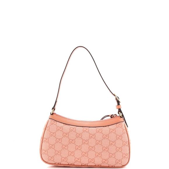 Gucci Ophidia Zip Pochette Shoulder Bag GG Canvas Small Pink - Picture 3 of 6